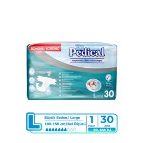 Dr.Pedical Tekstil Yüzey Large Bel Bantlı 30'lu Hasta Bezi