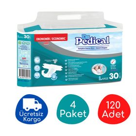 Dr.Pedical Tekstil Yüzeyli Large 30'lu 120 Adet Hasta Bezi