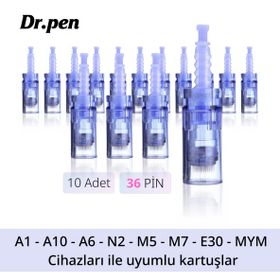 Dr Pen Ultıma A6 A1 Cihazlara Uyumlu 36 İğneli 10 Adet Mavi Dermapen İğnesi