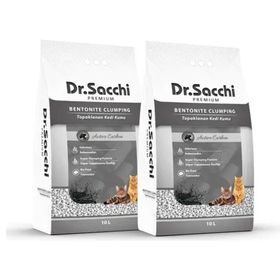 Dr.Sacchi 10 lt 2 Adet Aktif Karbonlu Bentonit Kedi Kumu