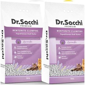 Dr.Sacchi 10 lt 2 Adet Lavanta Kokulu Bentonit Kedi Kumu