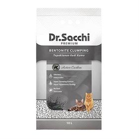 Dr.Sacchi 10 lt Aktif Karbonlu Bentonit Topaklanan Kedi Kumu