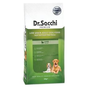 Dr.Sacchi 12 kg Premium Düşük Tahıllı Kuzu Etli Yetişkin Köpek Maması
