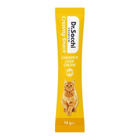 Dr.Sacchi 14 gr Creamy Snack Chicken Liver Sıvı Kedi Ödülü