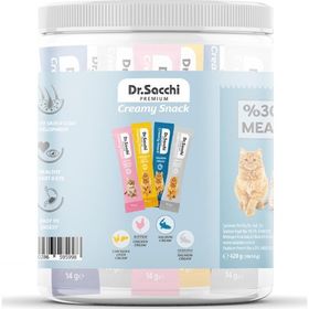 Dr.Sacchi 14 gr Karışık 30'lu Kavanoz Kedi Creamy Snack