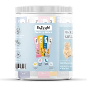 Dr.Sacchi 14 gr Karışık 30'lu Kavanoz Kedi Creamy Snack