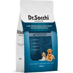 Dr.Sacchi 2 kg Premium Somonlu ve Ton Balıklı Düşük Tahıllı Yetişkin Köpek Maması