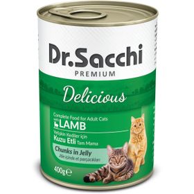 Dr.Sacchi 400 gr Kuzu Etli Kedi Konserve