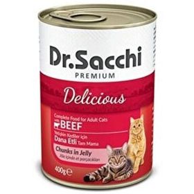 Dr.Sacchi 400 gr Sığır Etli Yetişkin Kedi Konservesi