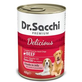 Dr.Sacchi 400 gr Sığır Etli Yetişkin Köpek Konservesi