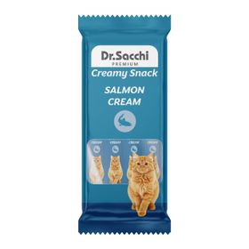 Dr.Sacchi 4'lü Paket Creamy Snack Salmon Sıvı Kedi Ödülü