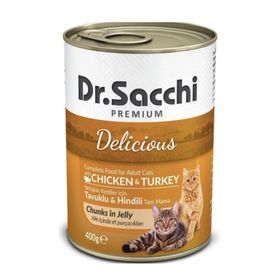 Dr. Sacchi 6x400 gr Tavuk ve Hindili Yetişkin Kedi Konservesi