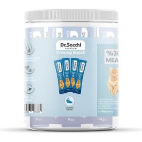 Dr.Sacchi Creamy Snack Salmon 14 gr 30'lu Kavanoz Sıvı Kedi Ödülü