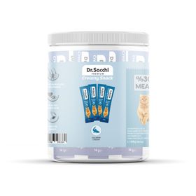 Dr.Sacchi Creamy Snack Salmon 14 gr 30'lu Kavanoz Sıvı Kedi Ödülü