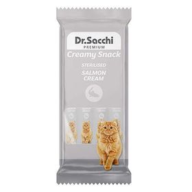 Dr.Sacchi Creamy Snack Sterilised Salmon 4x14 gr Sıvı Kedi Ödülü