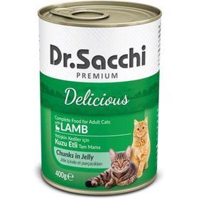 Dr.Sacchi Kuzu Etli 24x400 gr Kedi Konserve