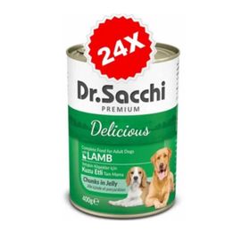 Dr.Sacchi Kuzu Etli 24x400 gr Köpek Konservesi
