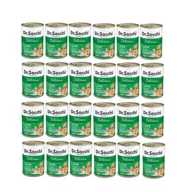 Dr.Sacchi Kuzu Etli 24x400 gr Yetişkin Konserve Köpek Maması