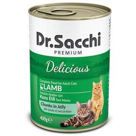 Dr.Sacchi Kuzu Etli 400 gr Yetişkin Kedi Konservesi