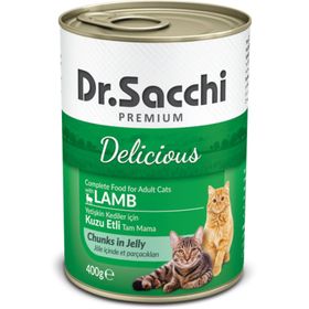 Dr.Sacchi Kuzu Etli 6x400 gr Kedi Konserve