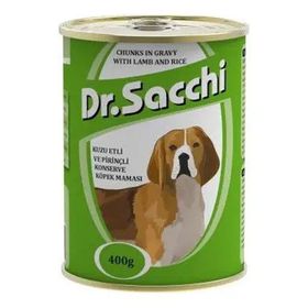 Dr.Sacchi Kuzu Etli Pirinçli 400 gr Köpek Konserve