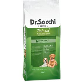 Dr. Sacchi Kuzu Etli ve Pirinçli 15 kg Yetişkin Köpek Maması