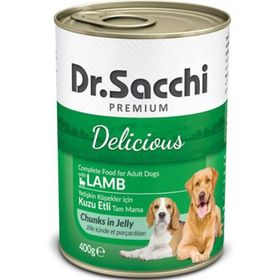 Dr.Sacchi Kuzu Etli Yetişkin 400 gr Konserve Köpek Maması