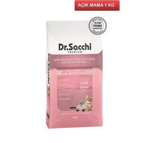 Dr.Sacchi Premium Düşük Tahıllı Kitten Yavru Kedi Maması 1 kg AÇIK