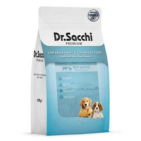 Dr.Sacchi Premium Düşük Tahıllı Sığır Etli ve Kuzu Etli 1.5 kg Yavru Köpek Maması