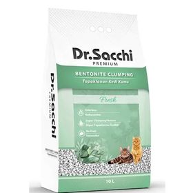 Dr. Sacchi Premium Fresh Süper Topaklanan İnce Taneli Kokusuz 10lt Bentonit Kedi Kumu