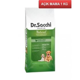 Dr.Sacchi Premium Natural Lamb & Rice Yetişkin 1 kg Köpek Maması