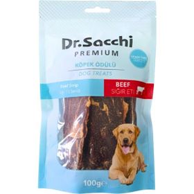 Dr.Sacchi Premium Sığır Eti Şeritli Tahılsız 100 gr Köpek Ödülü