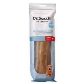 Dr.Sacchi Premium Sığır Etli Doğal Sığır Derisi Press Kemik Tahılsız 12 inç 310-330 gr Köpek Ödülü