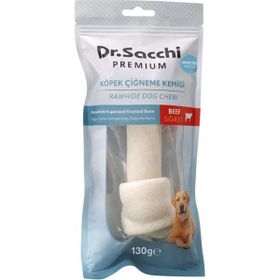 Dr.Sacchi Premium Sığır Etli Sığır Derisi Genişletilmiş Düğüm Kemik Tahılsız 7-8 inç 130-140 gr Köpek Ödülü