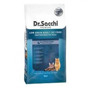 Dr.Sacchi Premium Somonlu ve Ton Balıklı Düşük Tahıllı 1 kg Yetişkin Kuru Kedi Maması