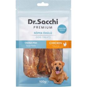 Dr.Sacchi Premium Tavuk Fileto Tahılsız 100 gr Köpek Ödülü