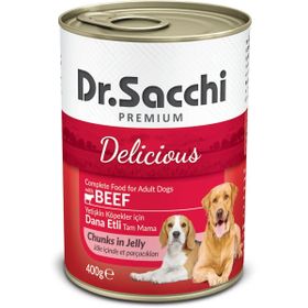 Dr. Sacchi Sığır Etli Küçük Irk Yetişkin 400 gr Yaş Köpek Mama