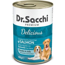 Dr.Sacchi Somonlu 24x400 gr Köpek Konservesi