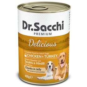 Dr.Sacchi Tavuk ve Hindi Etli 400 gr Yetişkin Köpek Konservesi