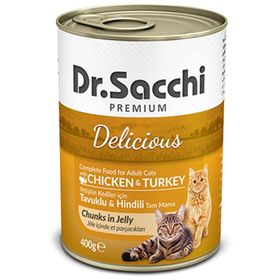 Dr.Sacchi Tavuk ve Hindili 400 gr Yetişkin Konserve Kedi Maması