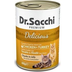 Dr.Sacchi Tavuklu ve Hindili 400 gr Yetişkin Kedi Konserve