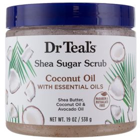 Dr.Teal's Shea Sugar Scrub Coconut Oil 538 gr Vücut Şeker Peelingi