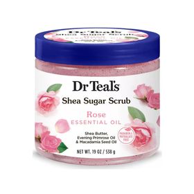 Dr.Teal's Shea Sugar Scrub Rose 538 gr Vücut Şeker Peeling
