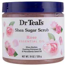 Dr.Teal's Shea Sugar Scrub Rose 538 gr Vücut Şeker Peeling