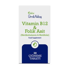 Dr. Ümit Aktaş Vitamin B12 Folik Asit 30 Tablet