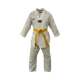 Dragon 10011 Fitilli Beyaz Taekwondo Elbisesi