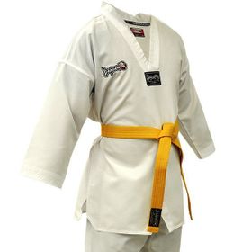 Dragon 10011 Fitilli Beyaz Taekwondo Elbisesi