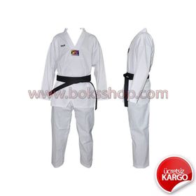 Dragon 10011 Fitilli Beyaz Taekwondo Elbisesi
