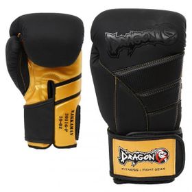 Dragon 30116-P Siyah Sarı Nakkama Boks Eldiveni