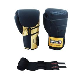 Dragon 30116-P Siyah Sarı Nakkama Boks Eldiveni